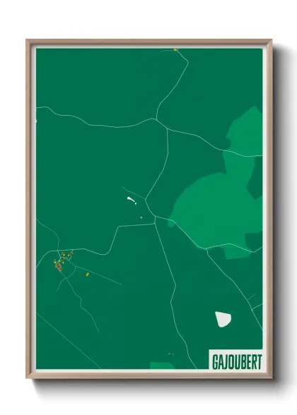 Une affiche de carte sur Gajoubert