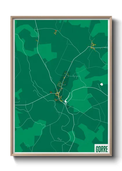 Une affiche de carte sur Gorre