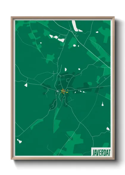 Une affiche de carte sur Javerdat