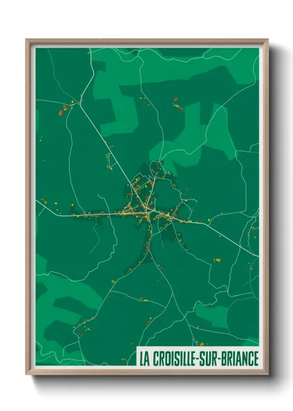 Une affiche de carte sur La Croisille-sur-Briance