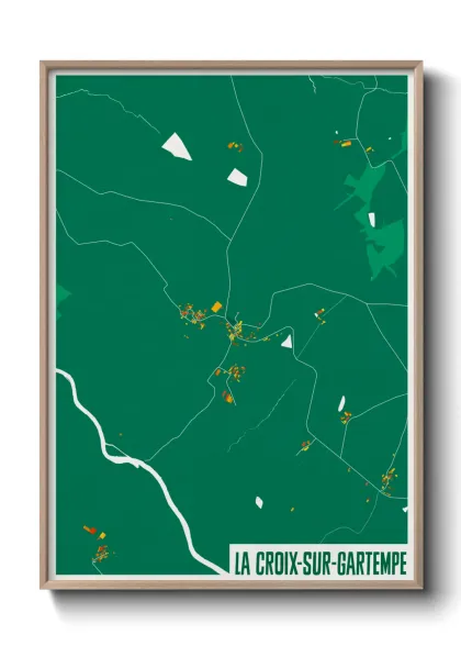Une affiche de carte sur La Croix-sur-Gartempe