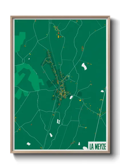 Une affiche de carte sur La Meyze