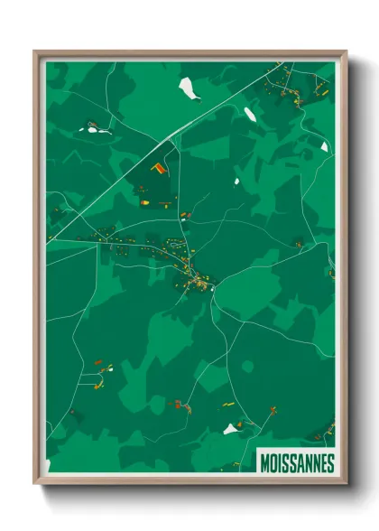 Une affiche de carte sur Moissannes