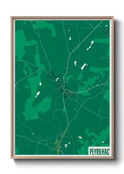 Une affiche de carte sur Peyrilhac