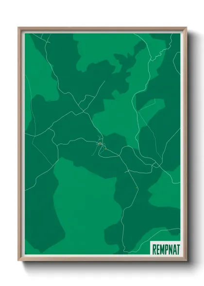 Une affiche de carte sur Rempnat