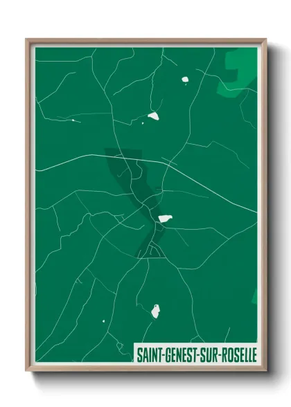 Une affiche de carte sur Saint-Genest-sur-Roselle