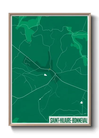 Une affiche de carte sur Saint-Hilaire-Bonneval