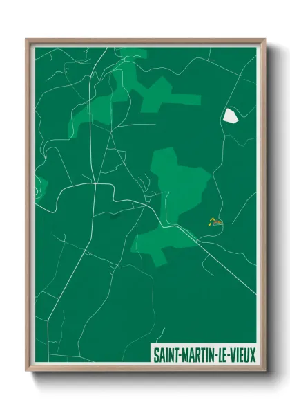 Une affiche de carte sur Saint-Martin-le-Vieux