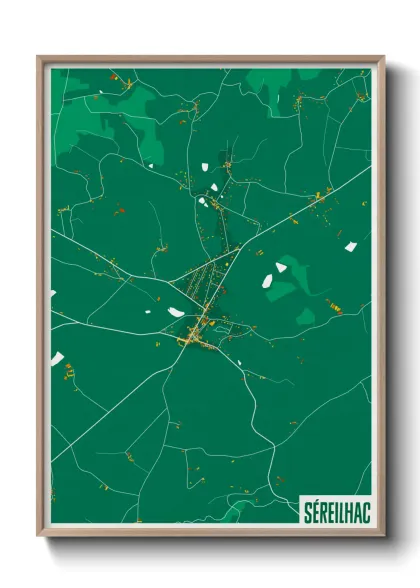 Une affiche de carte sur Séreilhac