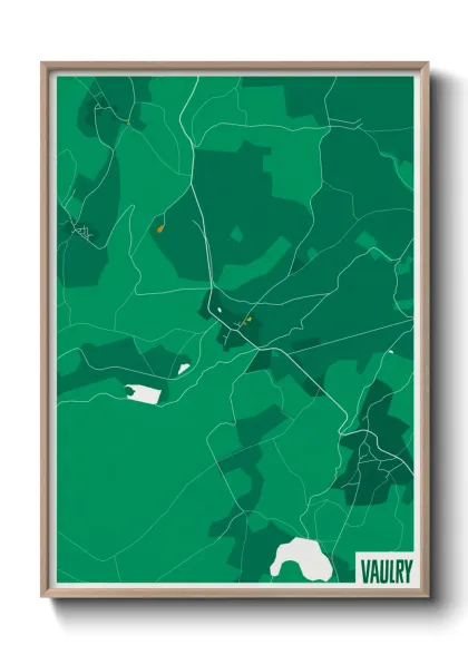 Une affiche de carte sur Vaulry