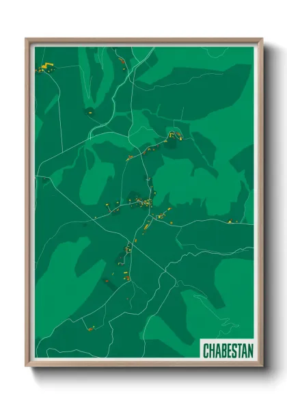 Une affiche de carte sur Chabestan