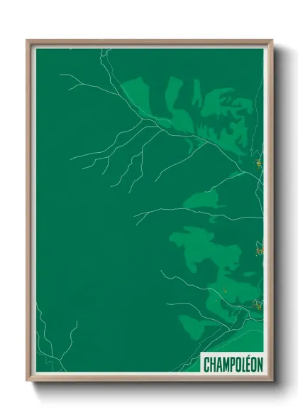 Une affiche de carte sur Champoléon