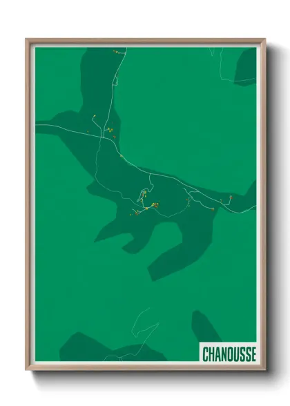 Une affiche de carte sur Chanousse