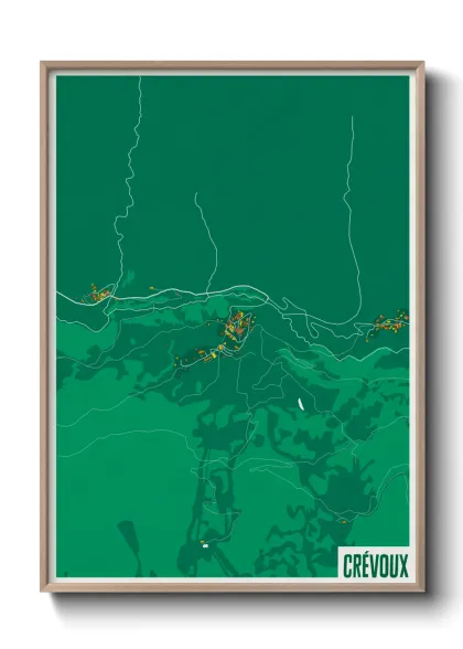 Une affiche de carte sur Crévoux
