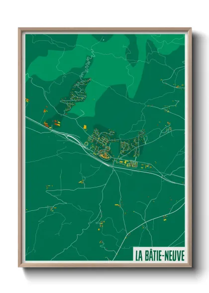 Une affiche de carte sur La Bâtie-Neuve