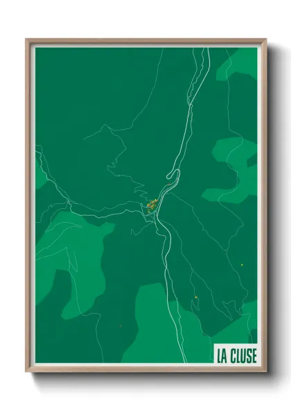 Une affiche de carte sur La Cluse