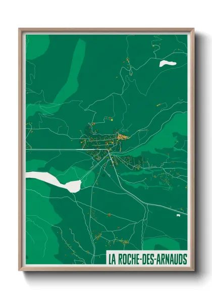 Une affiche de carte sur La Roche-des-Arnauds