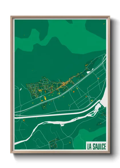 Une affiche de carte sur La Saulce