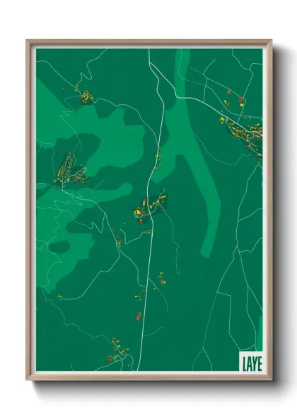 Une affiche de carte sur Laye