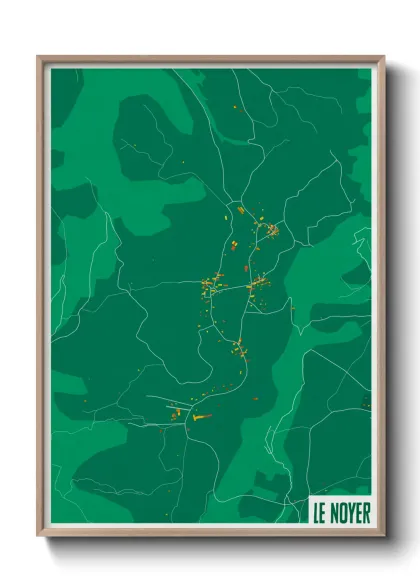 Une affiche de carte sur Le Noyer