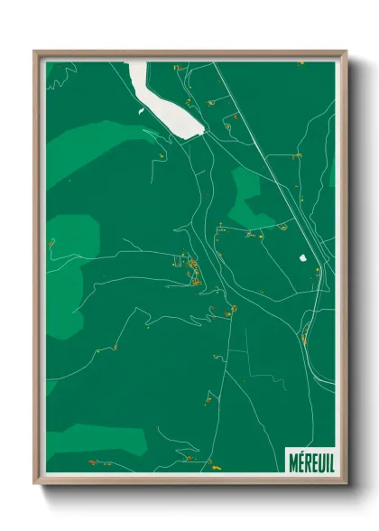 Une affiche de carte sur Méreuil