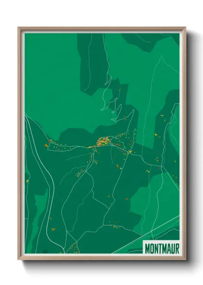 Une affiche de carte sur Montmaur
