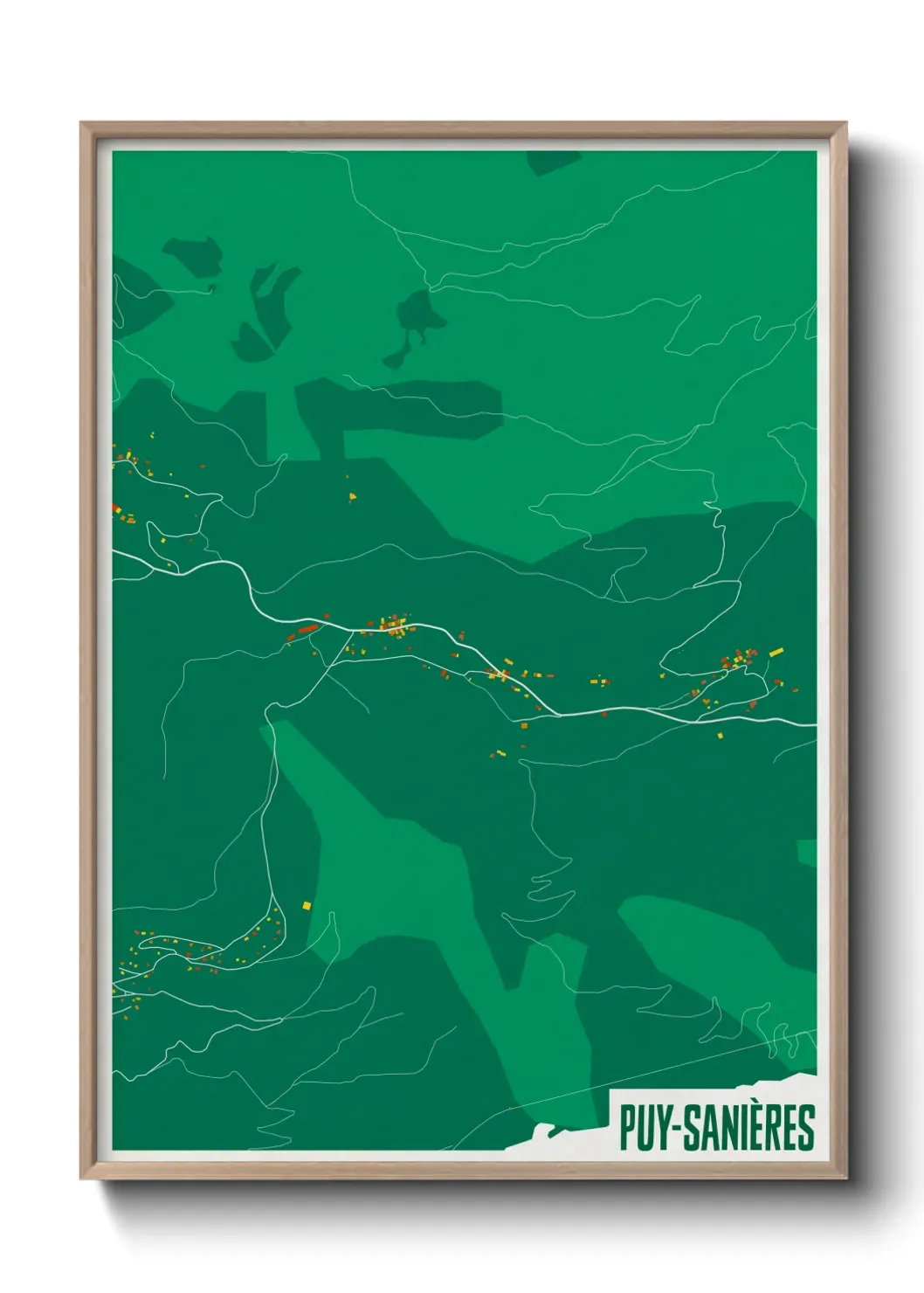 Un poster cartePuy-Sanières