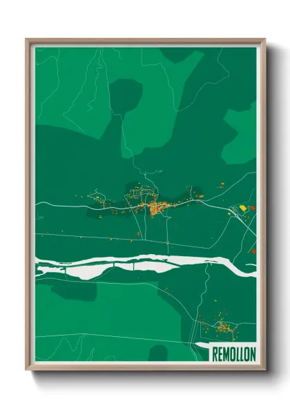 Une affiche de carte sur Remollon