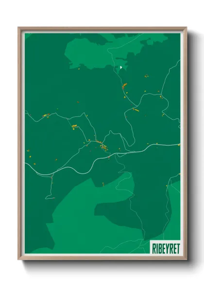 Une affiche de carte sur Ribeyret