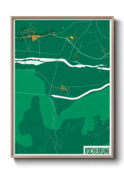 Une affiche de carte sur Rochebrune
