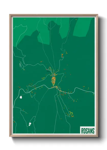 Une affiche de carte sur Rosans