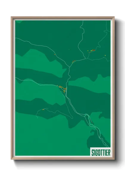 Une affiche de carte sur Sigottier