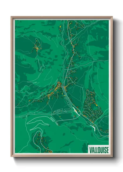 Une affiche de carte sur Vallouise