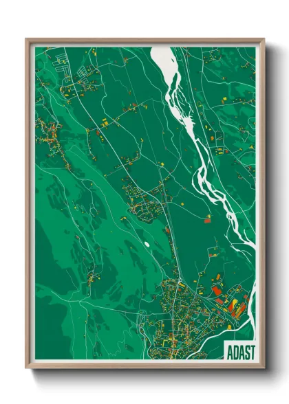 Une affiche de carte sur Adast