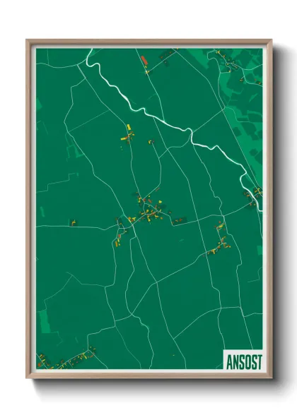 Une affiche de carte sur Ansost