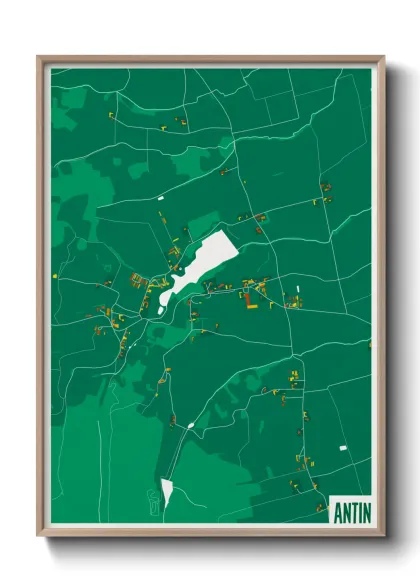 Une affiche de carte sur Antin