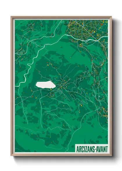 Une affiche de carte sur Arcizans-Avant