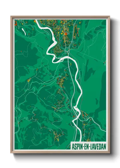 Une affiche de carte sur Aspin-en-Lavedan