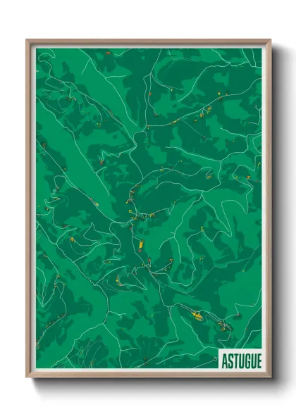 Une affiche de carte sur Astugue