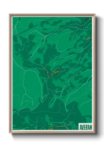 Une affiche de carte sur Averan