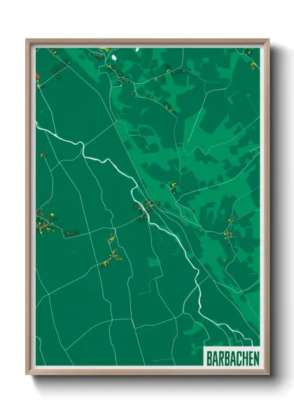 Une affiche de carte sur Barbachen