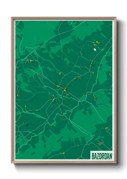 Une affiche de carte sur Bazordan