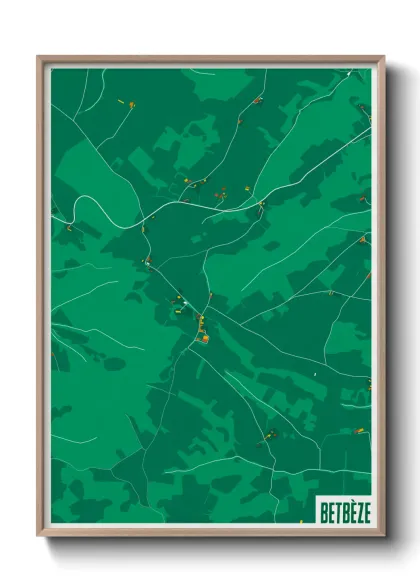 Une affiche de carte sur Betbèze