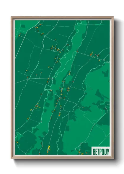Une affiche de carte sur Betpouy