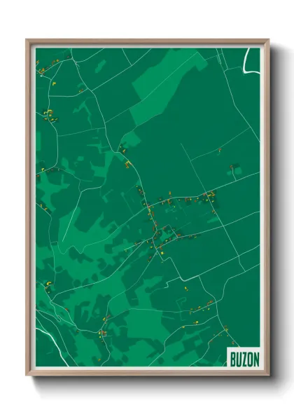 Une affiche de carte sur Buzon