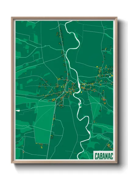 Une affiche de carte sur Cabanac