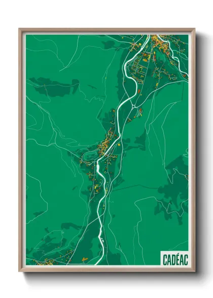 Une affiche de carte sur Cadéac