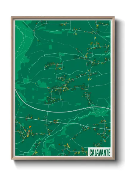 Une affiche de carte sur Calavanté