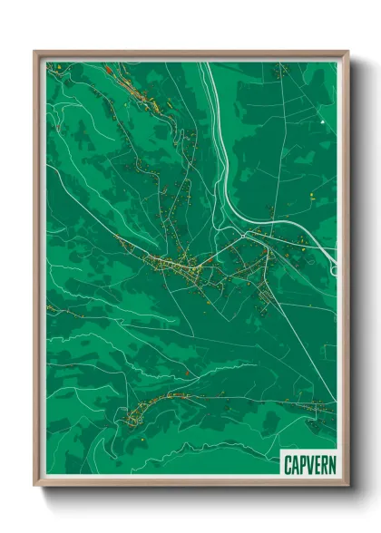 Une affiche de carte sur Capvern