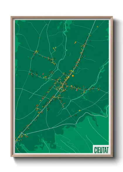 Une affiche de carte sur Cieutat